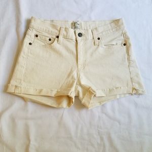 J. Crew Trademark Denim cream shorts